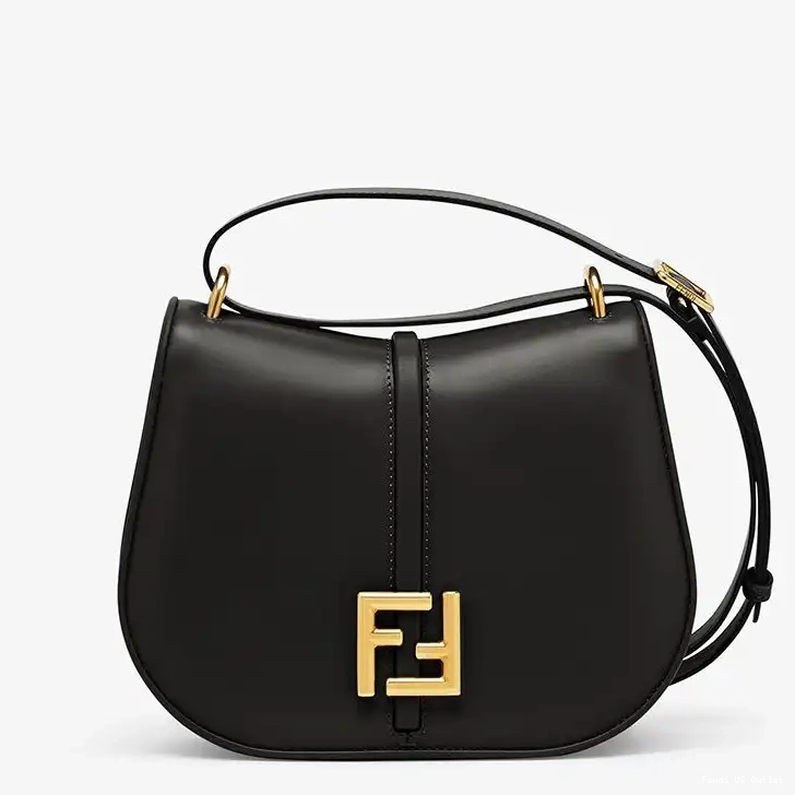 Cheap HOT Calf Fendi Bag Leather Black C'mon In Medium 0629